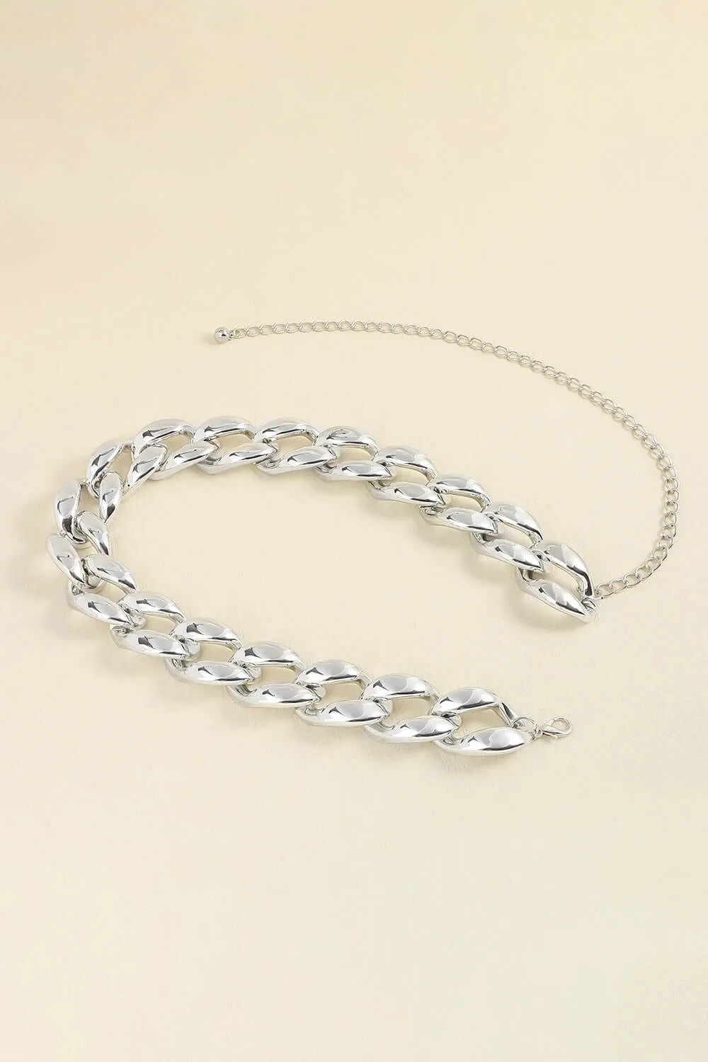 1.2" Wide Acrylic Curb Chain Belt – Lightweight Statement