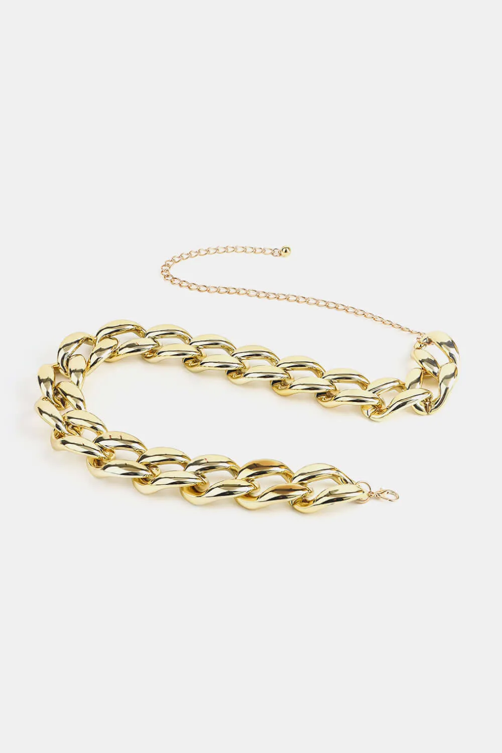1.2" Wide Acrylic Curb Chain Belt – Lightweight Statement
