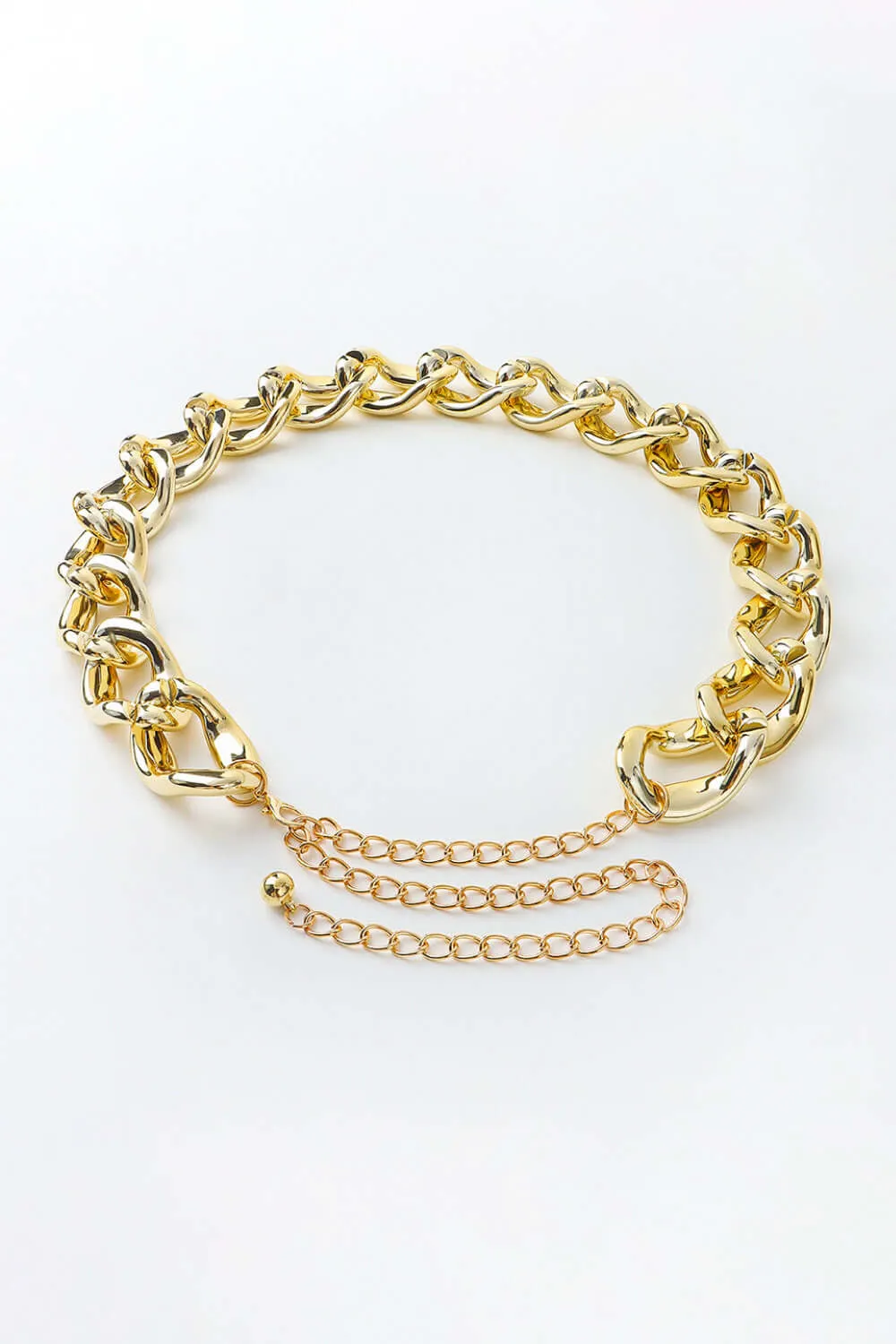 1.2" Wide Acrylic Curb Chain Belt – Lightweight Statement