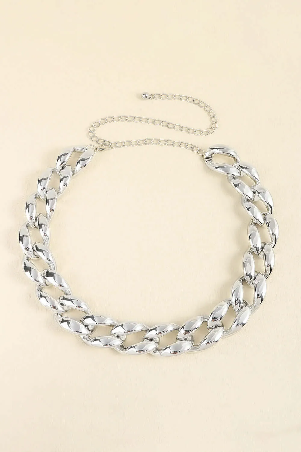 1.2" Wide Acrylic Curb Chain Belt – Lightweight Statement