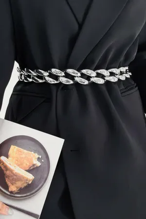 1.2" Wide Acrylic Curb Chain Belt – Lightweight Statement