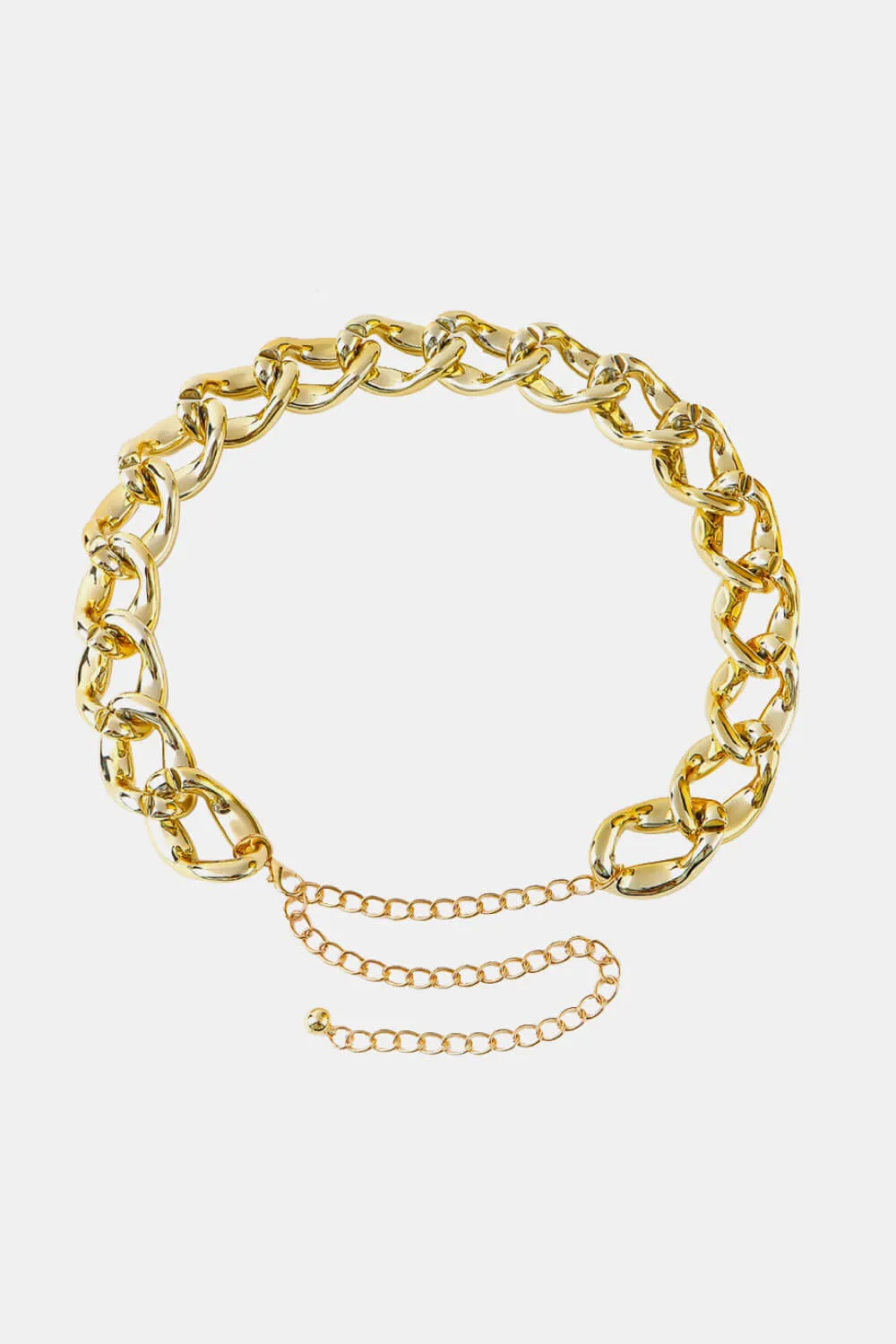 1.2" Wide Acrylic Curb Chain Belt – Lightweight Statement