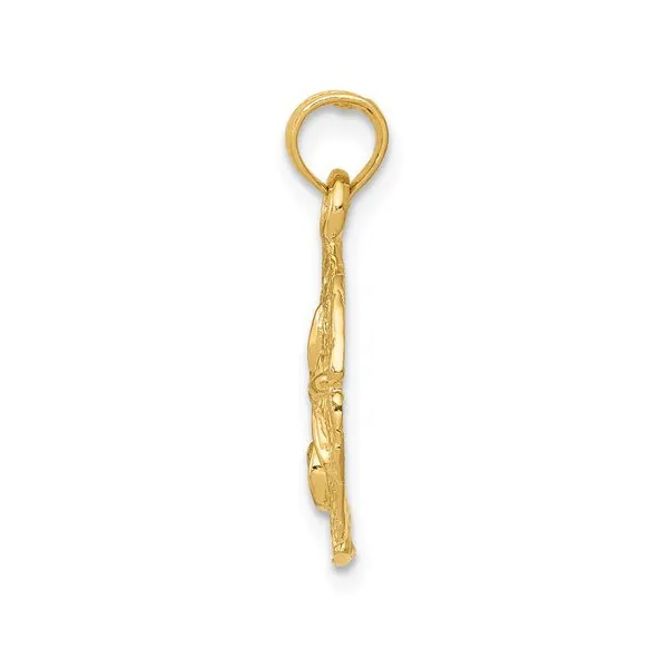 14K Yellow Gold Sand Dollar Pendant