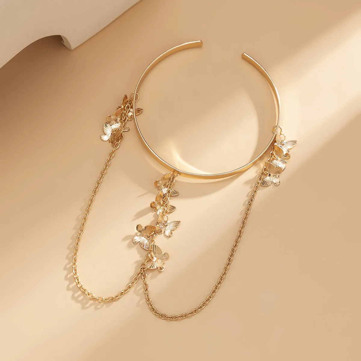 18K Gold-Plated Butterfly Arm Cuff