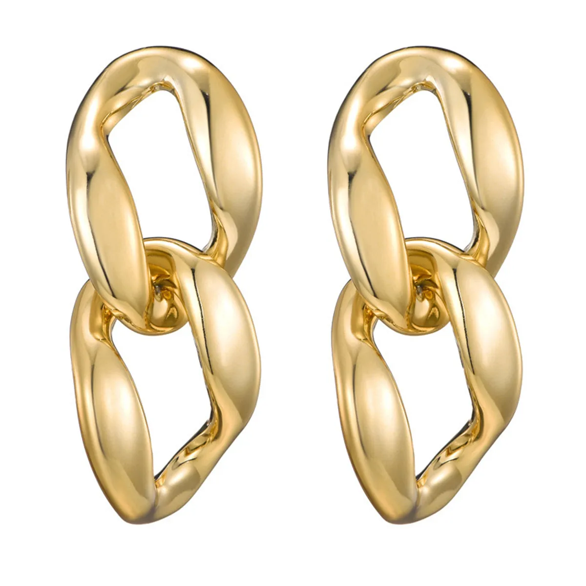 18K Gold-Plated Chain Drop Earrings