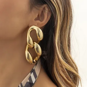 18K Gold-Plated Chain Drop Earrings