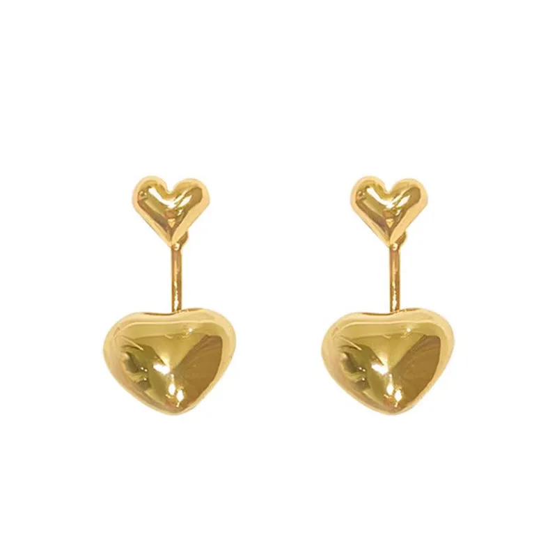 18K Gold-Plated Heart Ear Jackets