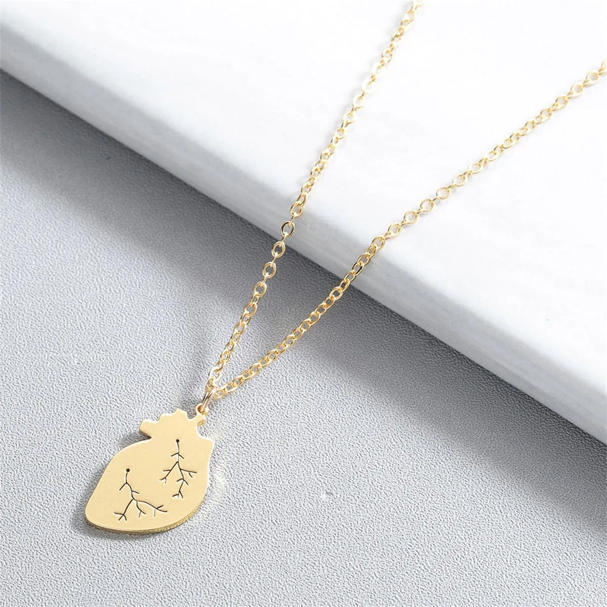 18K Gold-Plated Heart Pendant Necklace