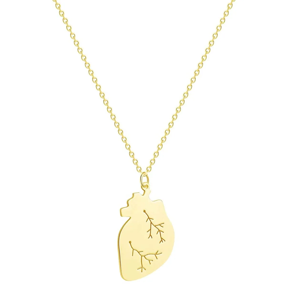 18K Gold-Plated Heart Pendant Necklace