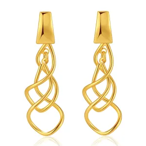 18K Gold-Plated Twisted Drop Earrings