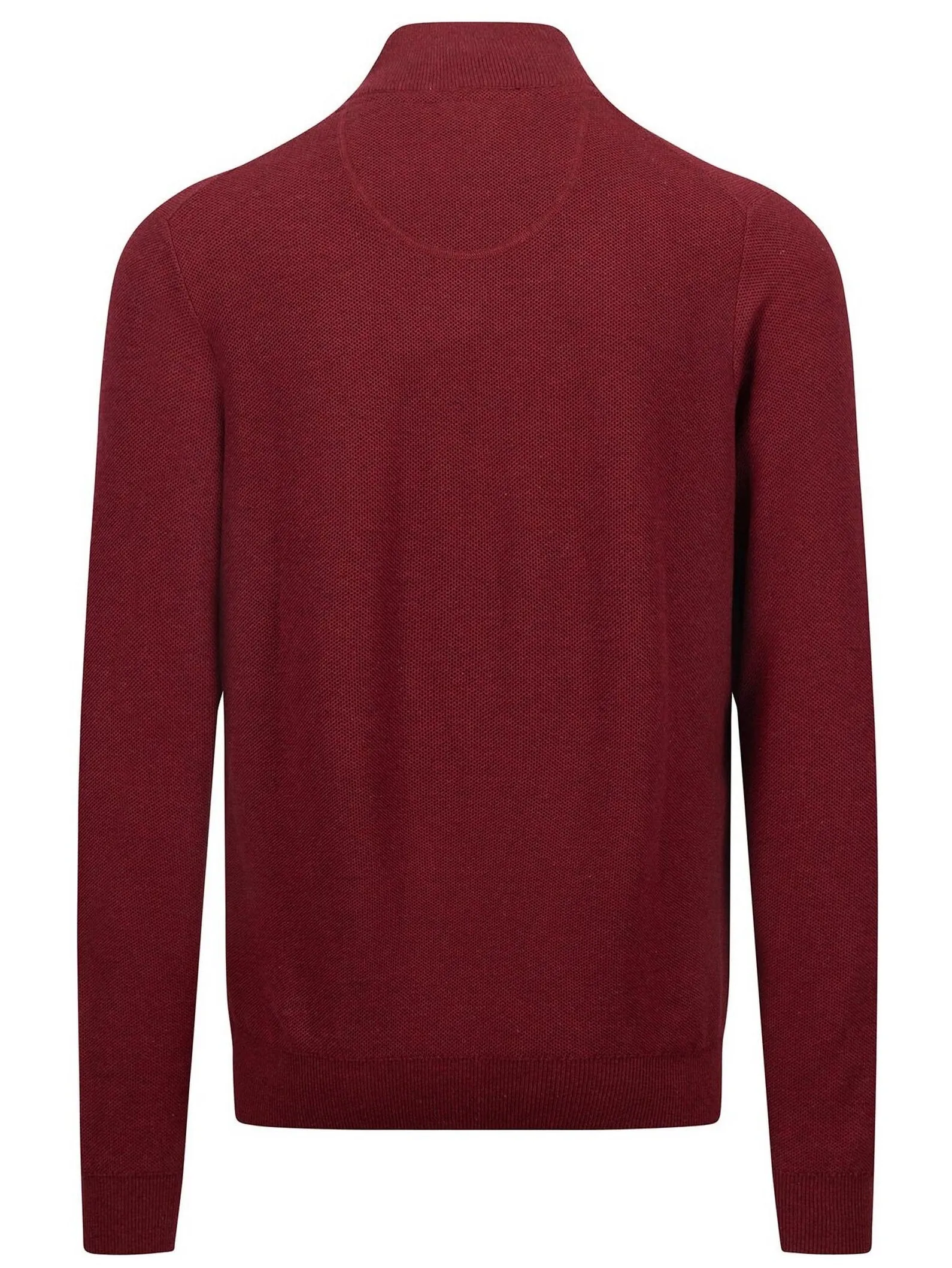 30% OFF FYNCH HATTON Troyer 1/4 Zip Soft Cotton Knit - Men's – Ruby - Size: SMALL & LARGE