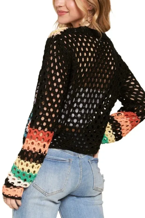 ADORA Lightweight Multi Color Crochet Top
