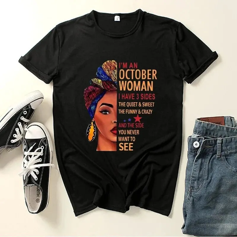 African Black Girl Tee – Personalized Women's T-Shirt