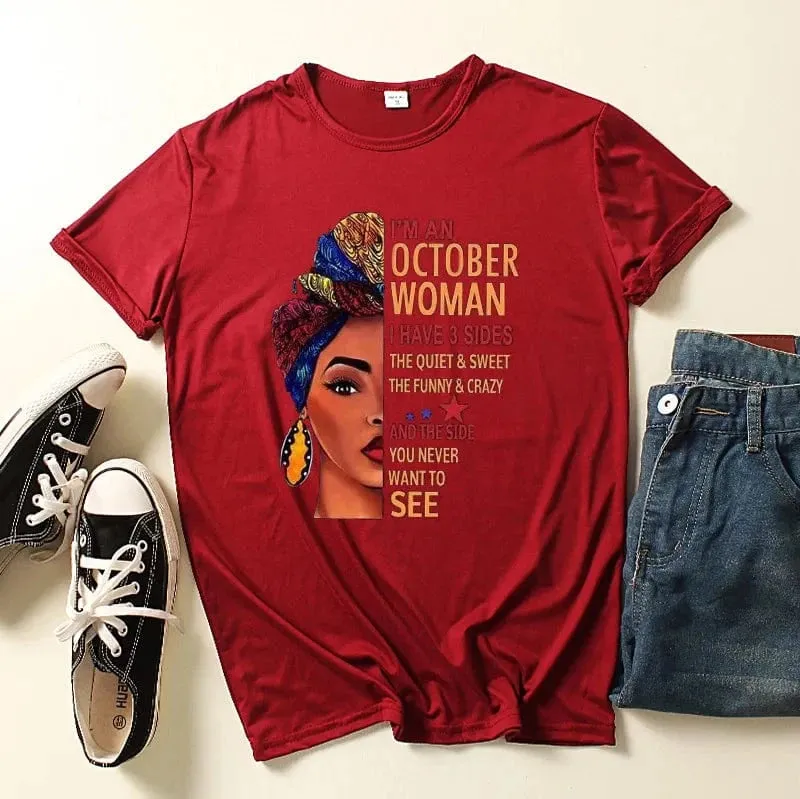 African Black Girl Tee – Personalized Women's T-Shirt