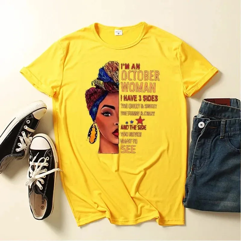 African Black Girl Tee – Personalized Women's T-Shirt