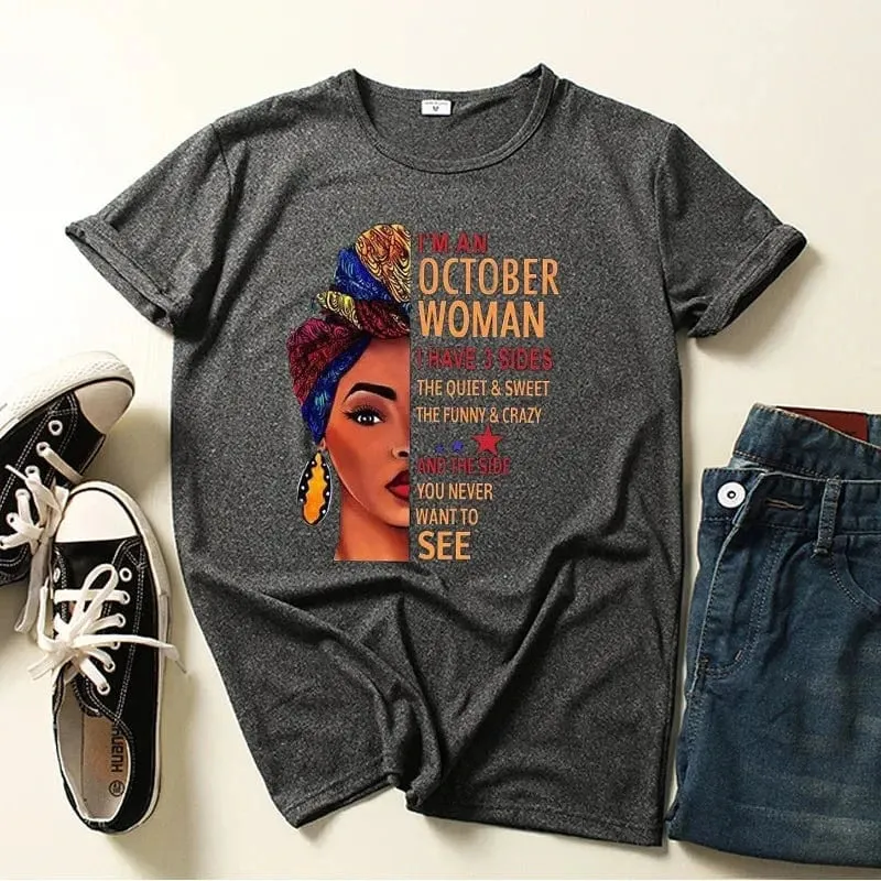African Black Girl Tee – Personalized Women's T-Shirt