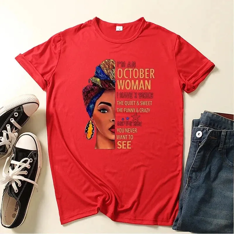 African Black Girl Tee – Personalized Women's T-Shirt