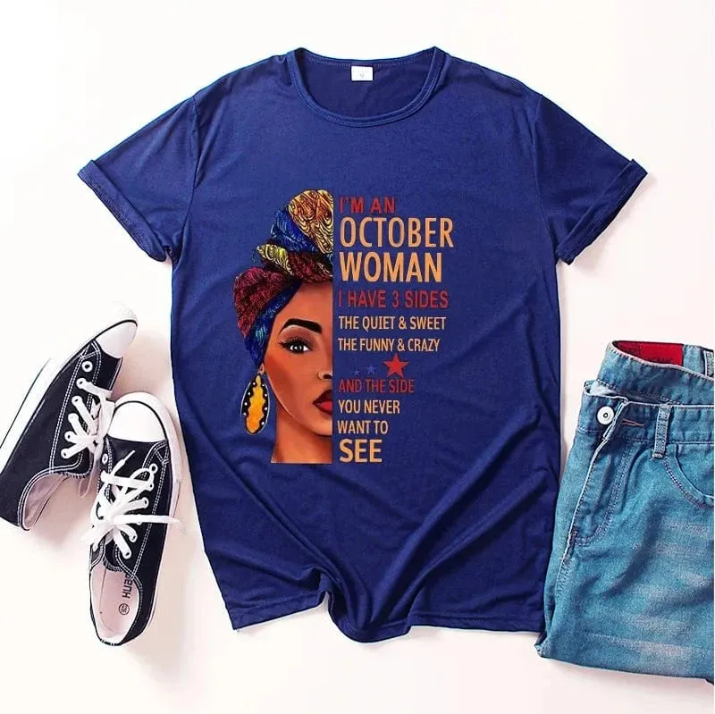 African Black Girl Tee – Personalized Women's T-Shirt