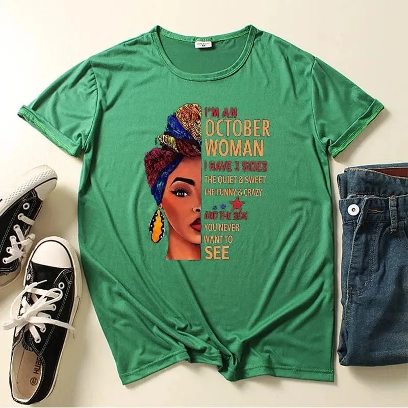 African Black Girl Tee – Personalized Women's T-Shirt