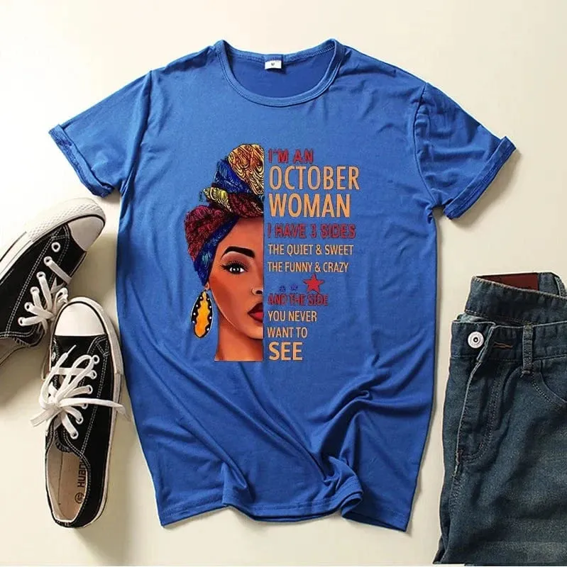 African Black Girl Tee – Personalized Women's T-Shirt