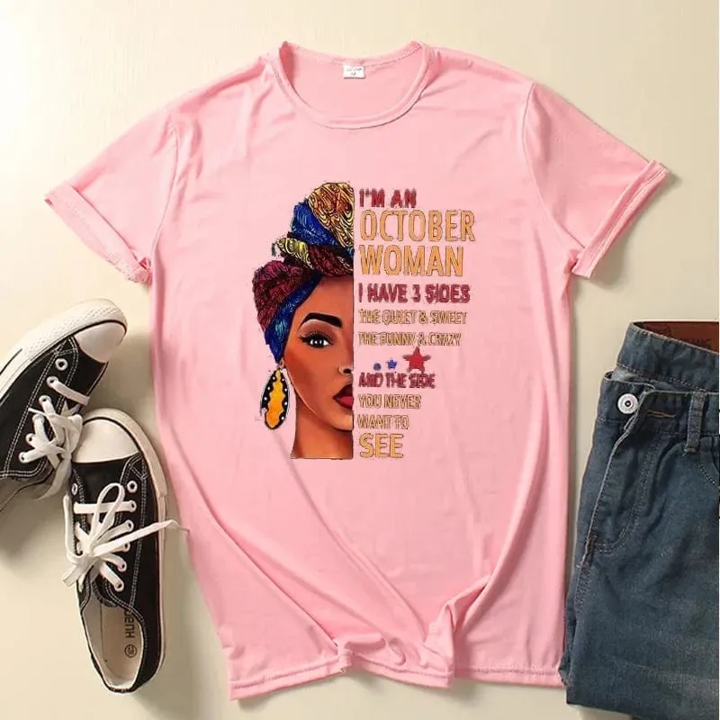 African Black Girl Tee – Personalized Women's T-Shirt