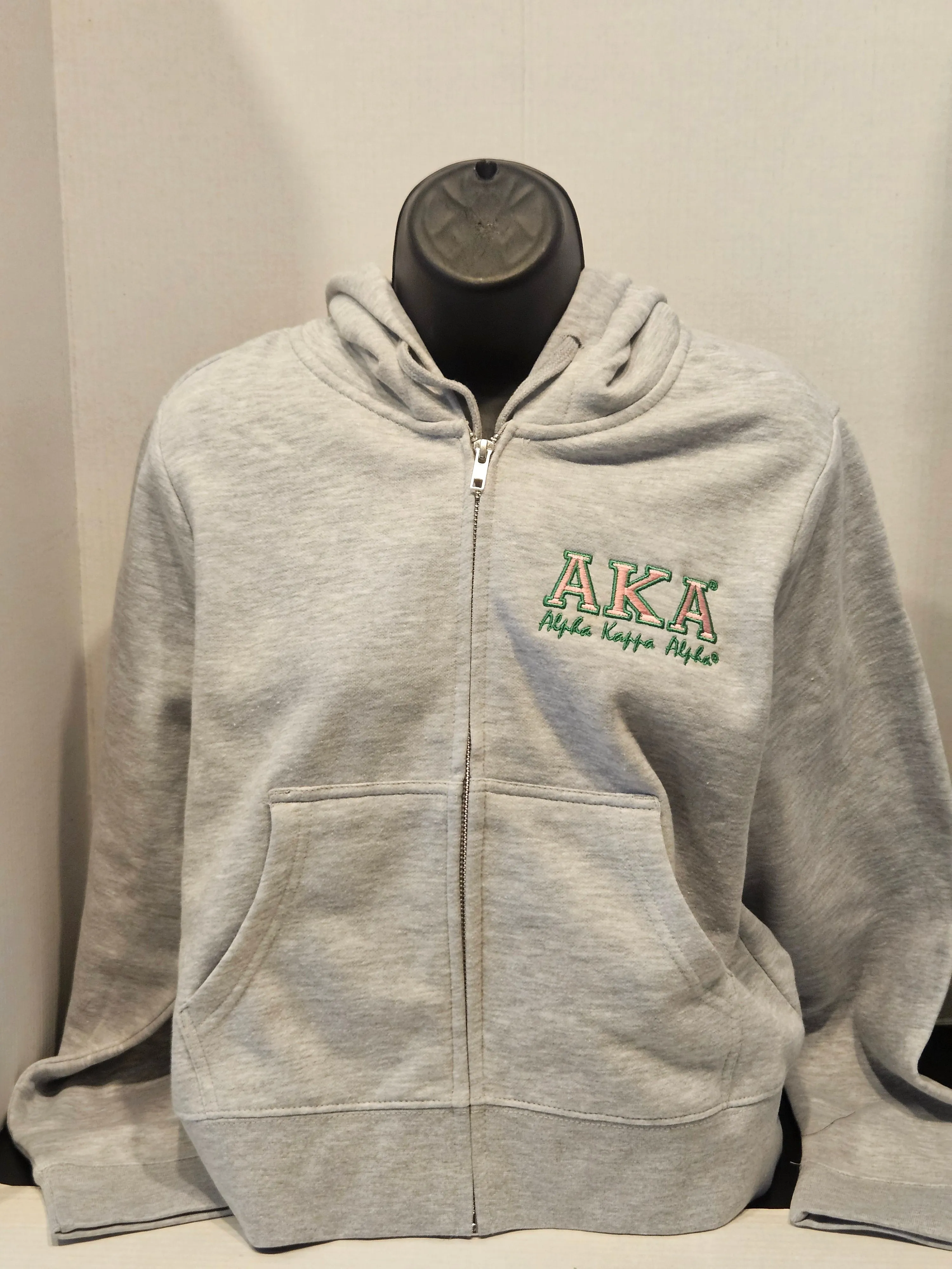AKA Black Crop Zipup Hoodie(Bold)