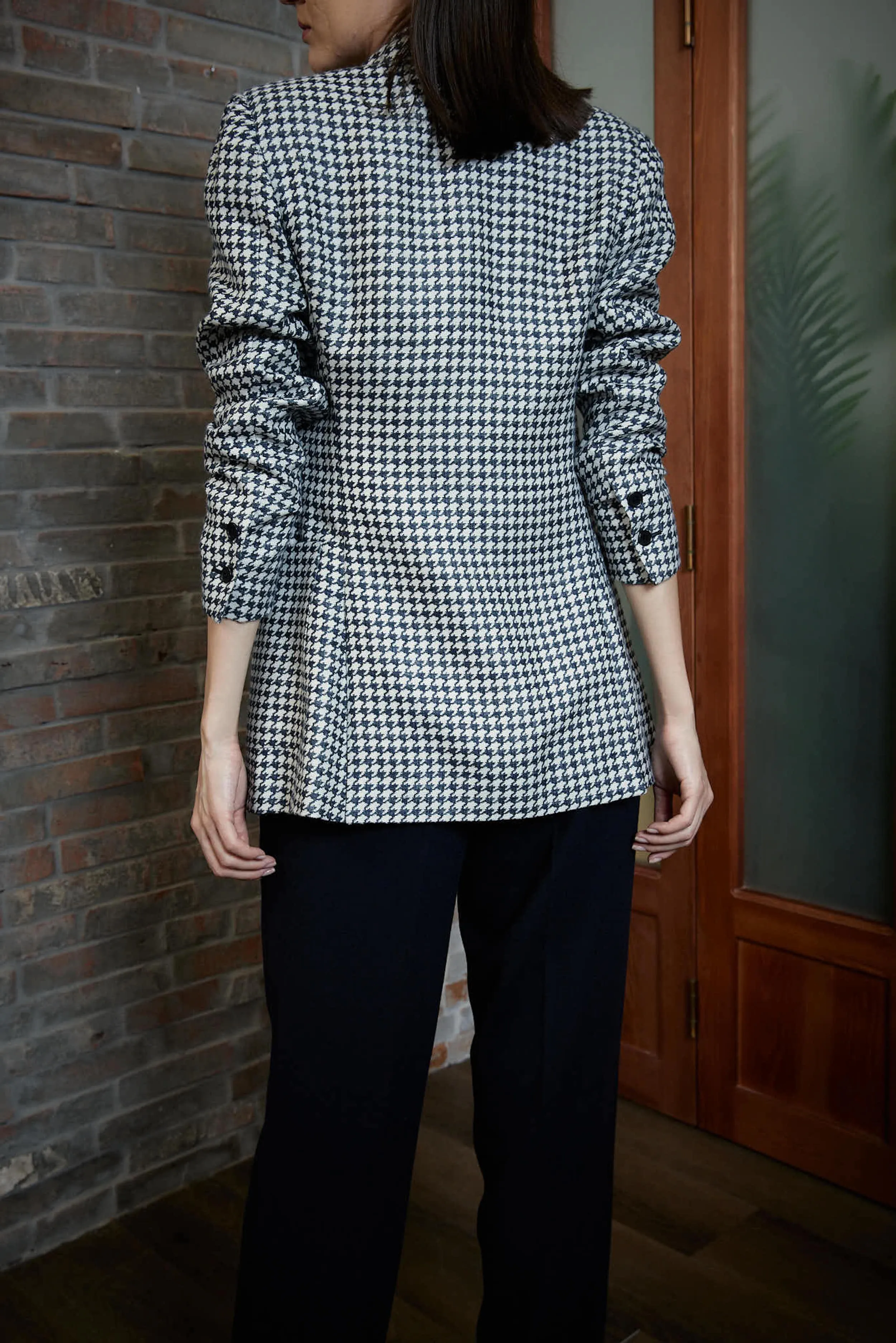 Alessandria Jacket - Double breasted jacket in dogtooth