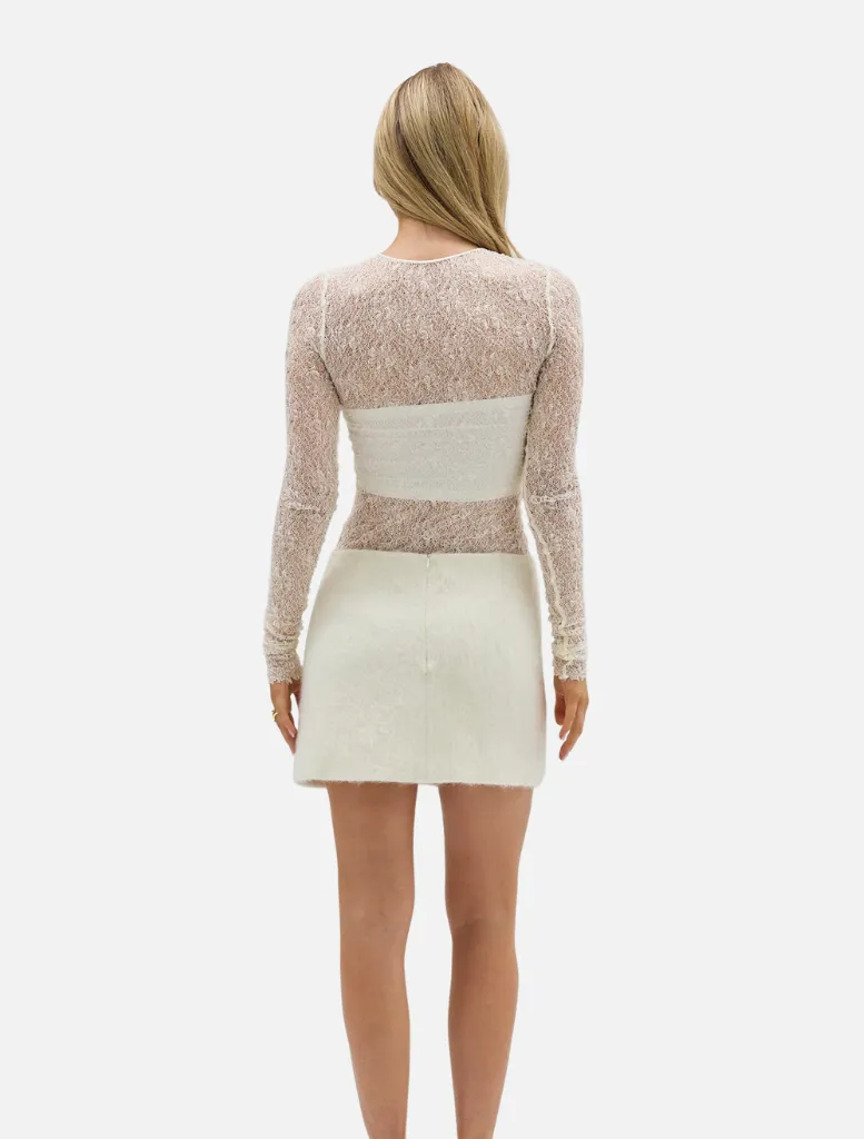 Alma Wool Skirt - Ivory