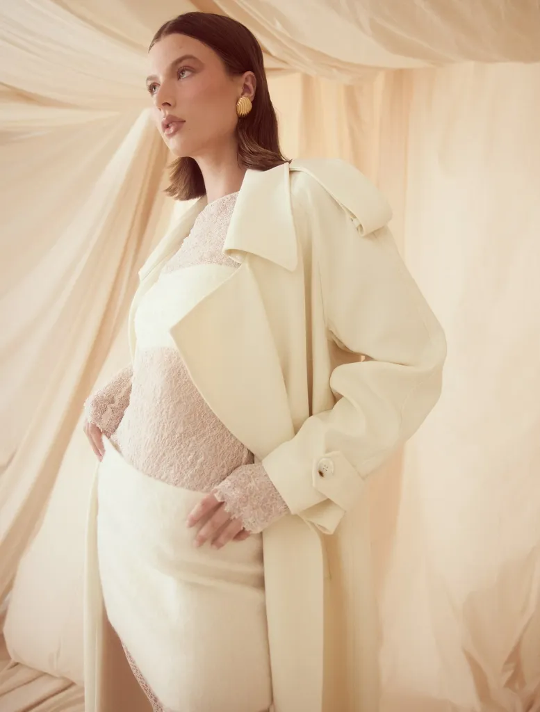 Alma Wool Skirt - Ivory
