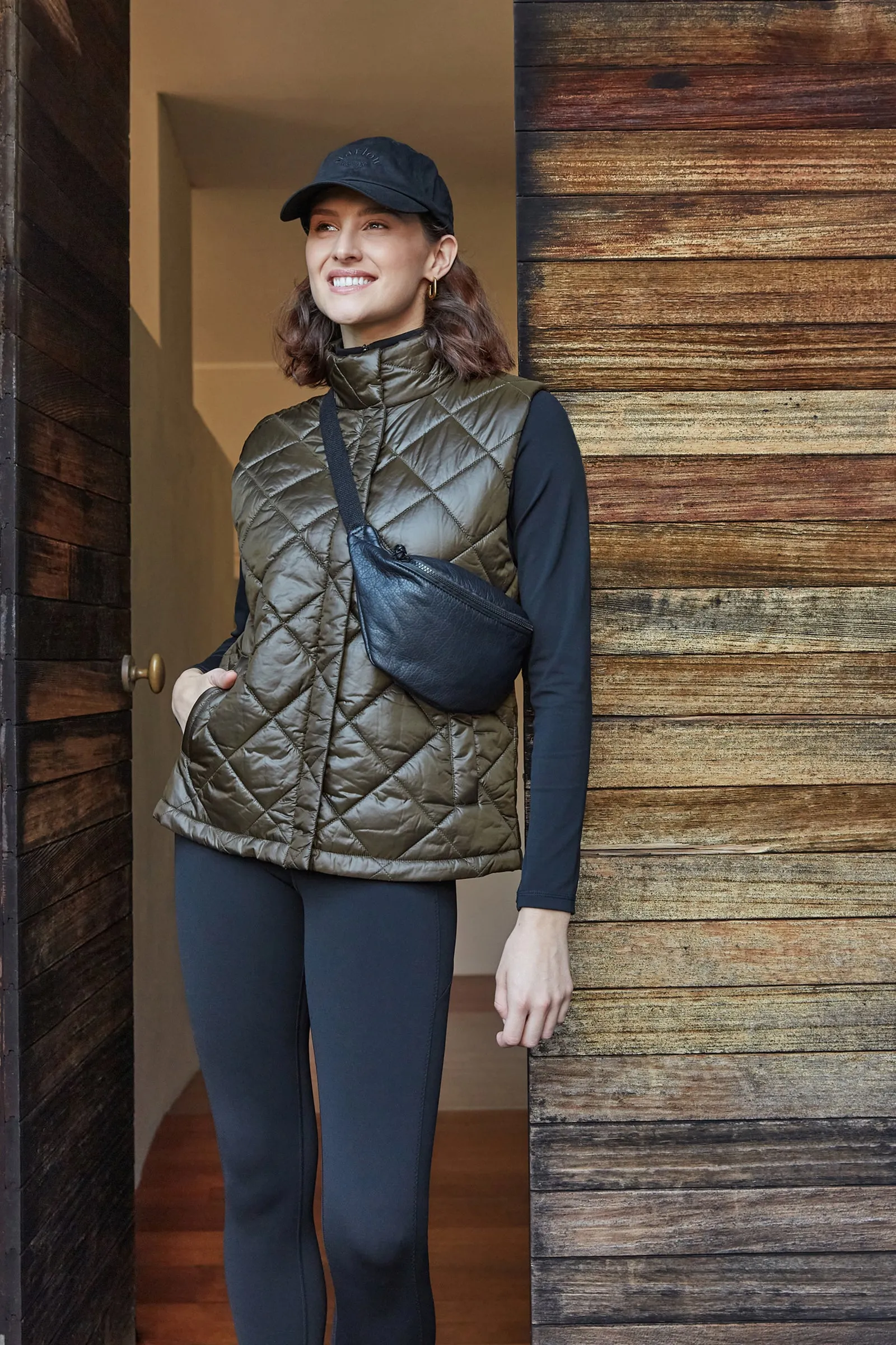 Alpine Quilted Vest - Dark Olive