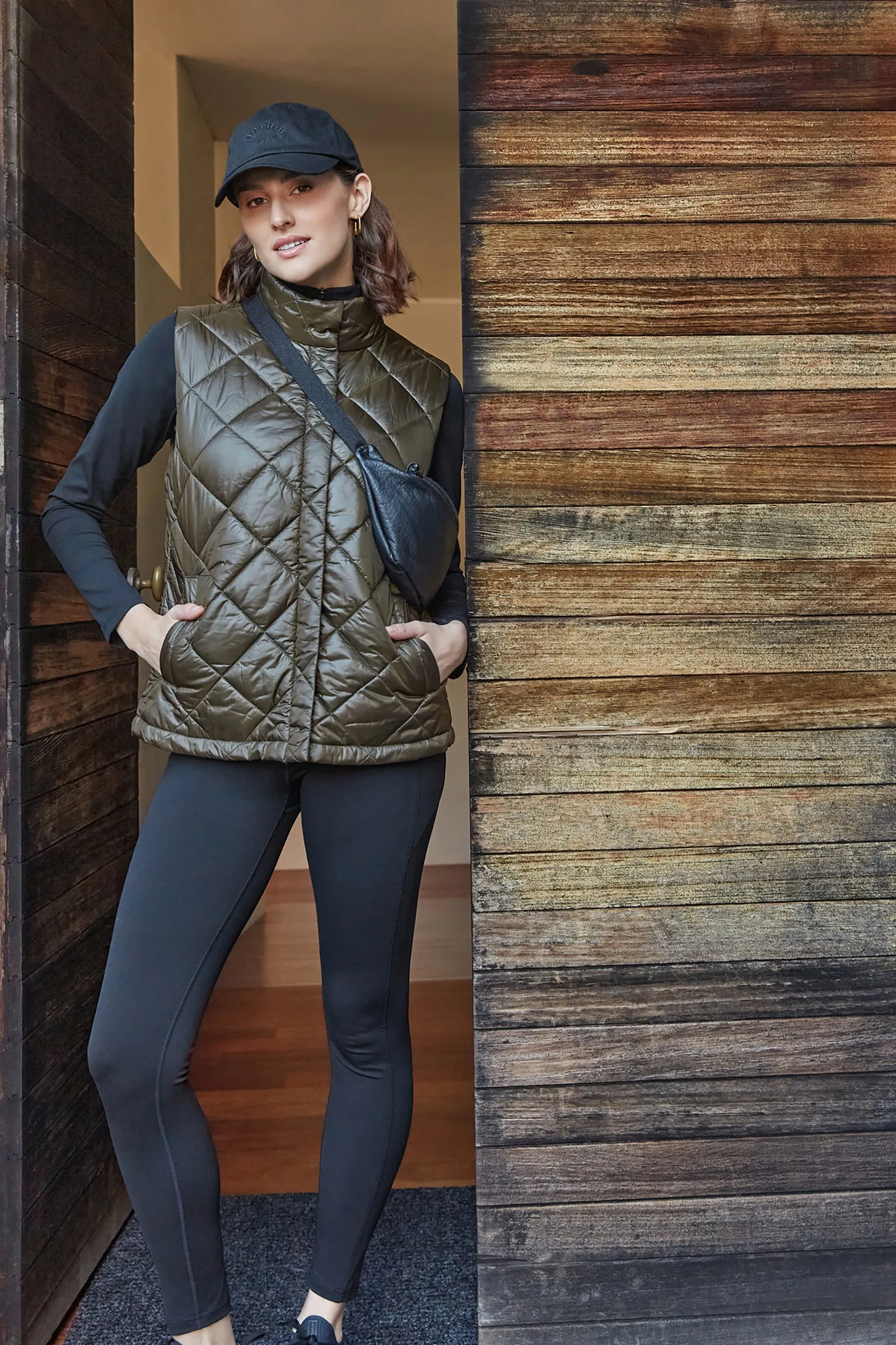 Alpine Quilted Vest - Dark Olive