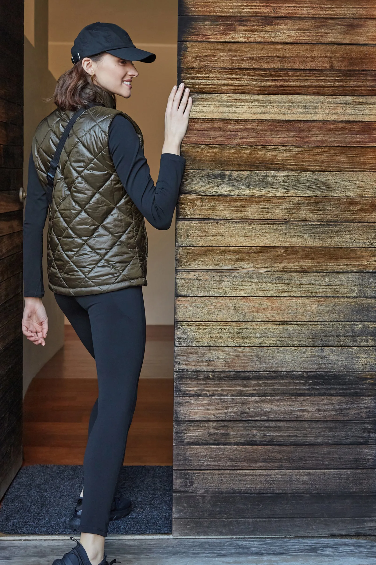 Alpine Quilted Vest - Dark Olive