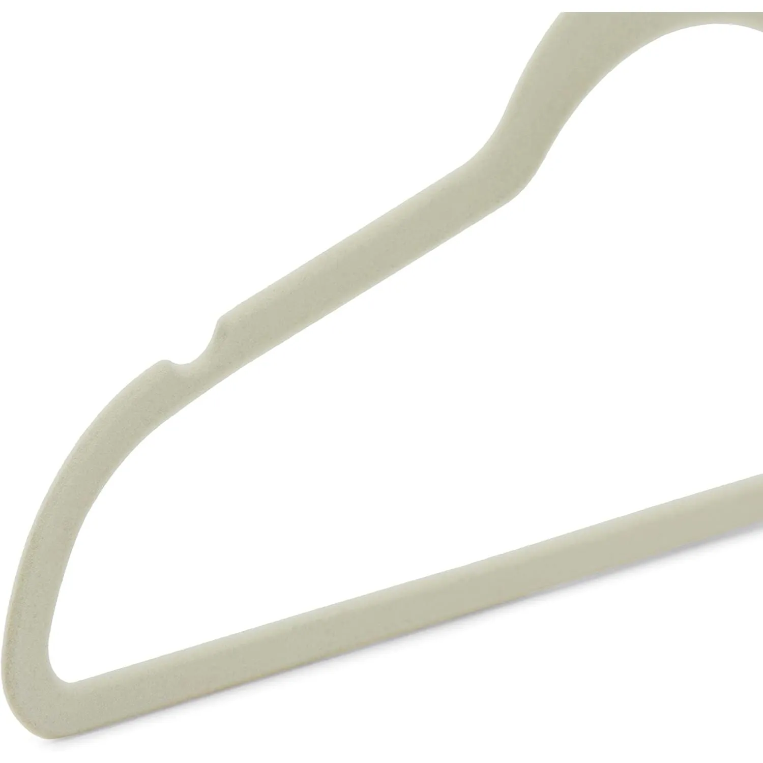 Amazon Basics Slim, Velvet, Non-Slip Suit Clothes Hangers, Ivory/Silver - Pack of 50 [IMPORTED]