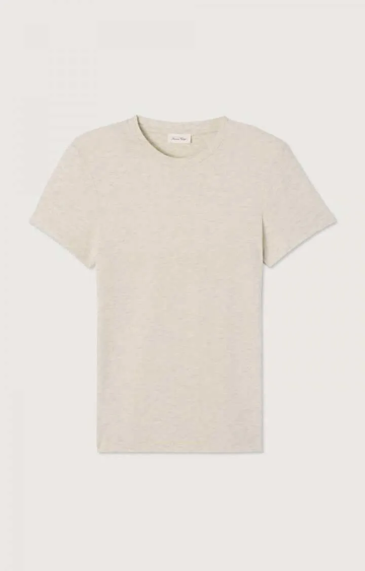 American Vintage Ypawood T Shirt Short Sleeve Crew Neck Heather Grey