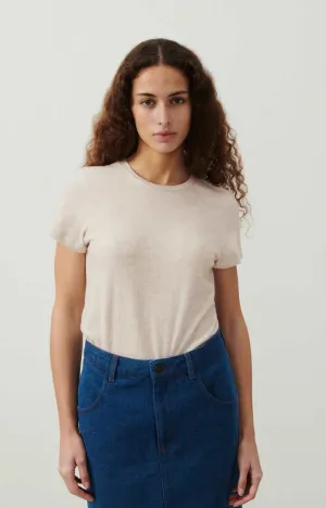 American Vintage Ypawood T Shirt Short Sleeve Crew Neck Heather Grey