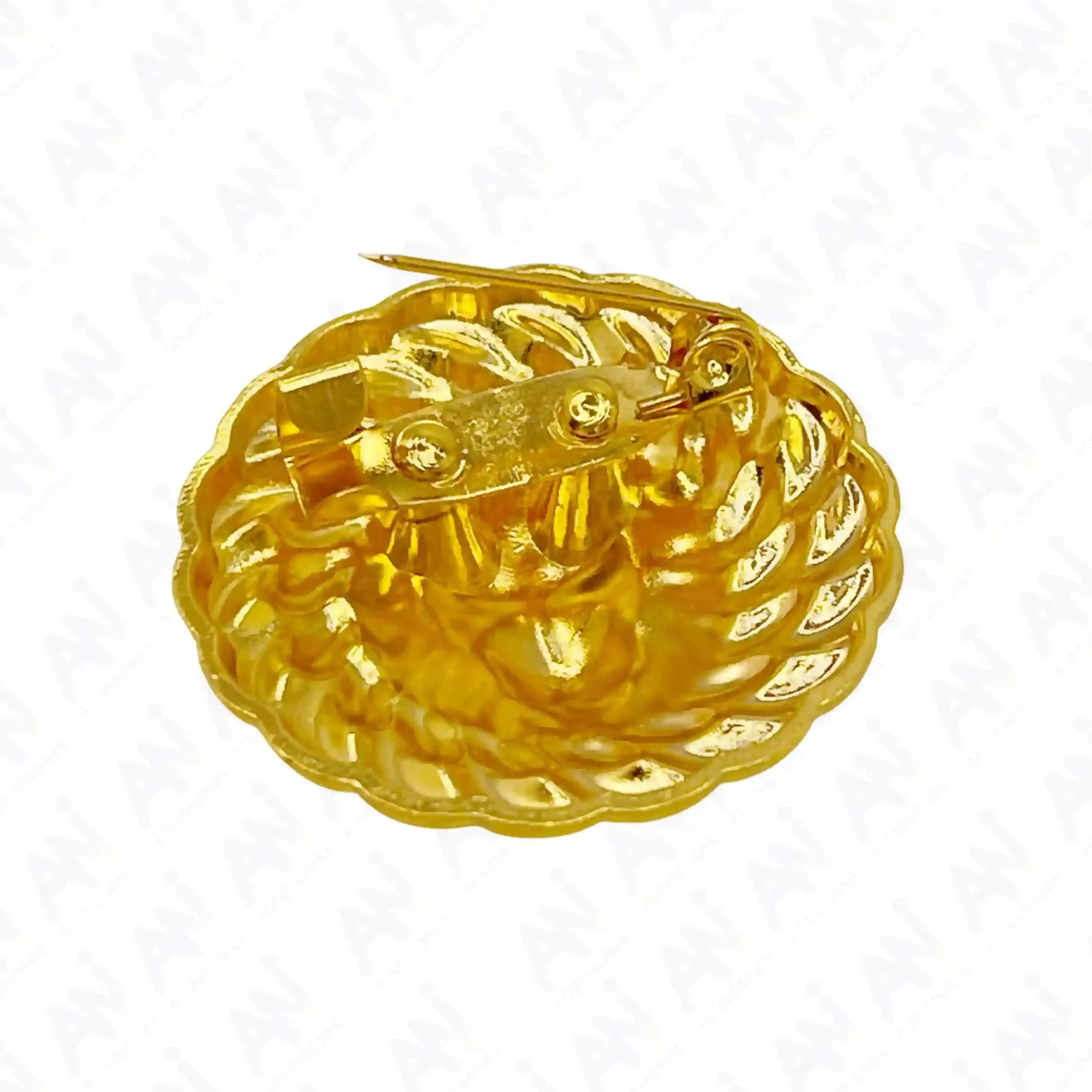Ani Accessories Lion Head Gold Brooch for Elegant Style