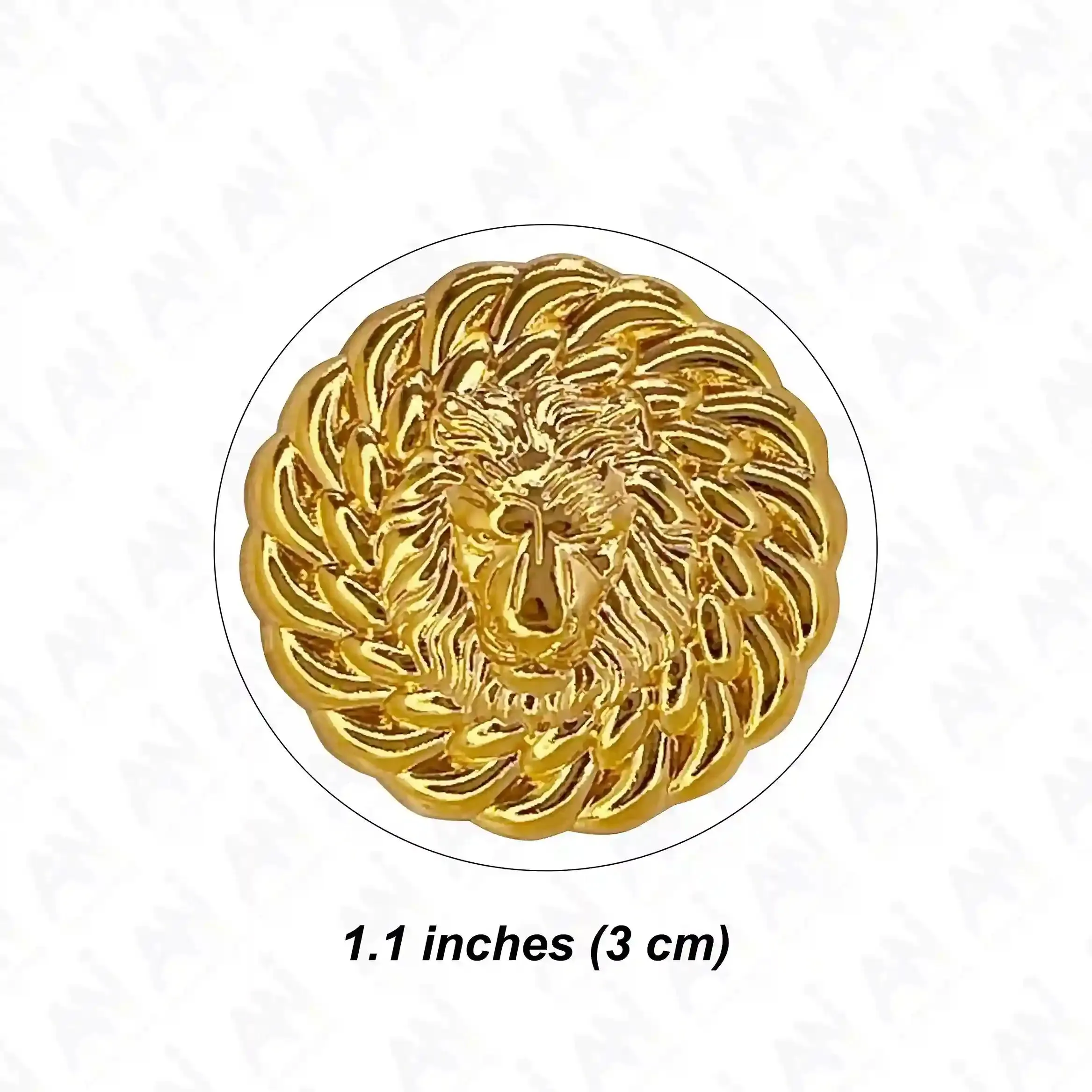 Ani Accessories Lion Head Gold Brooch for Elegant Style