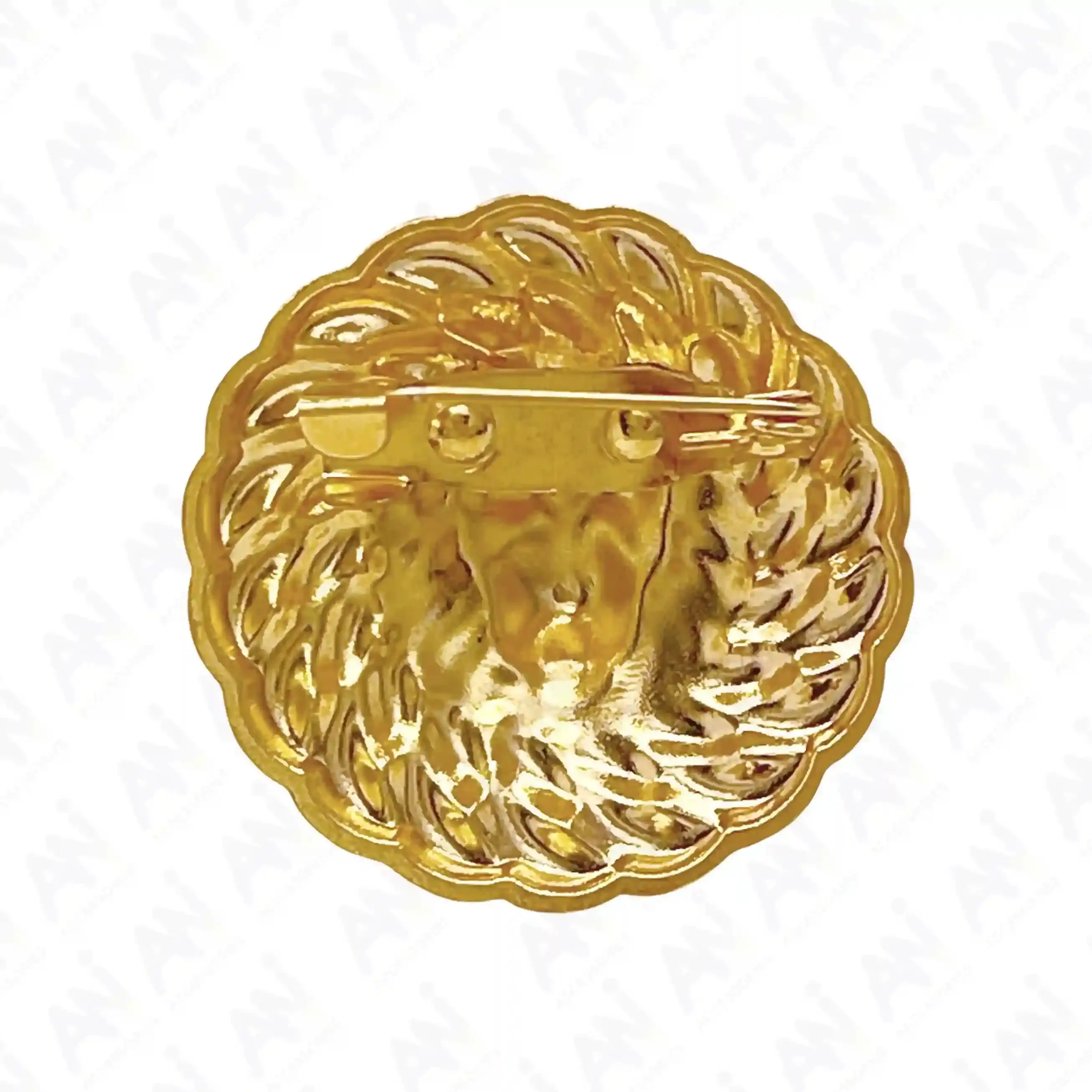 Ani Accessories Lion Head Gold Brooch for Elegant Style