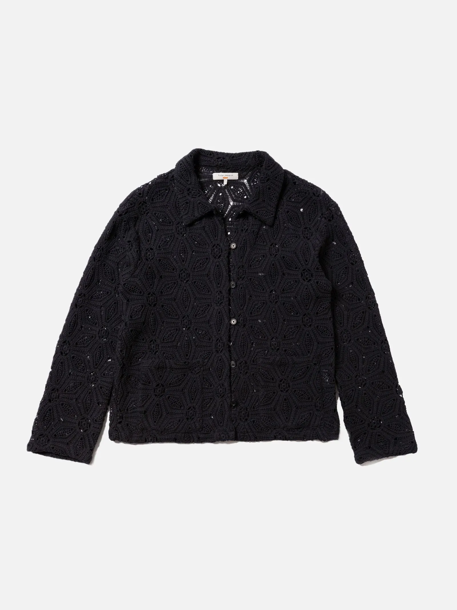 anita crochet cardigan in black