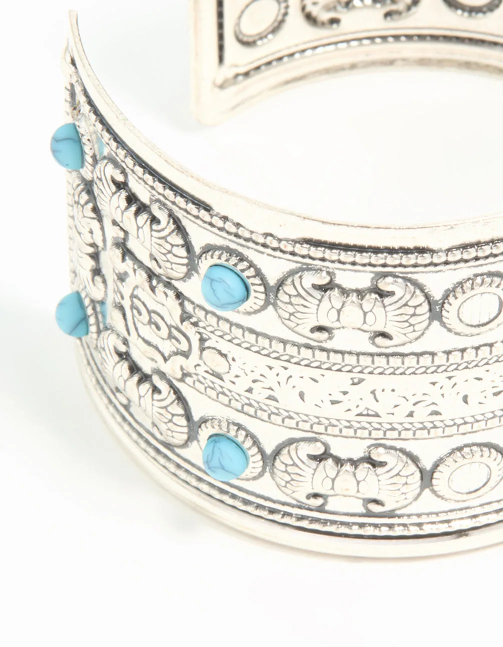 Antique Silver Turquoise Wrist Cuff