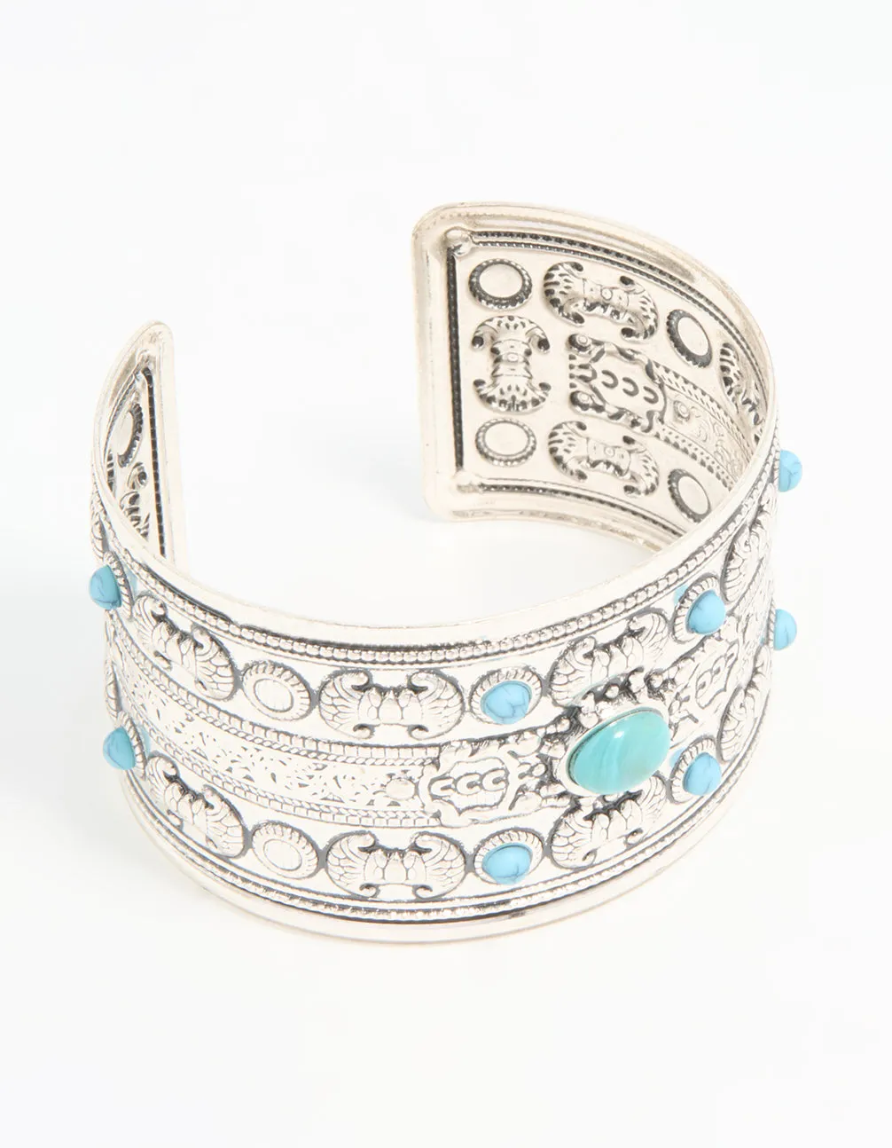 Antique Silver Turquoise Wrist Cuff