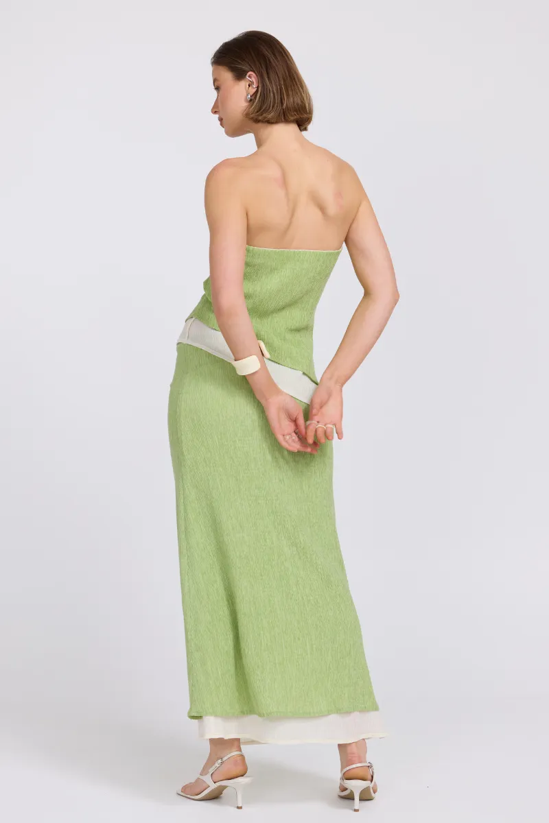 APERITIVO SKIRT - PISTACHIO/CREAM