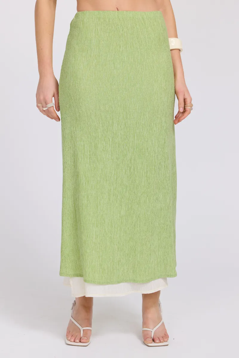 APERITIVO SKIRT - PISTACHIO/CREAM