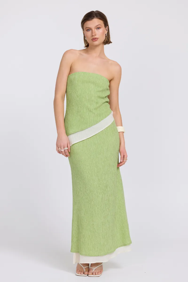 APERITIVO SKIRT - PISTACHIO/CREAM