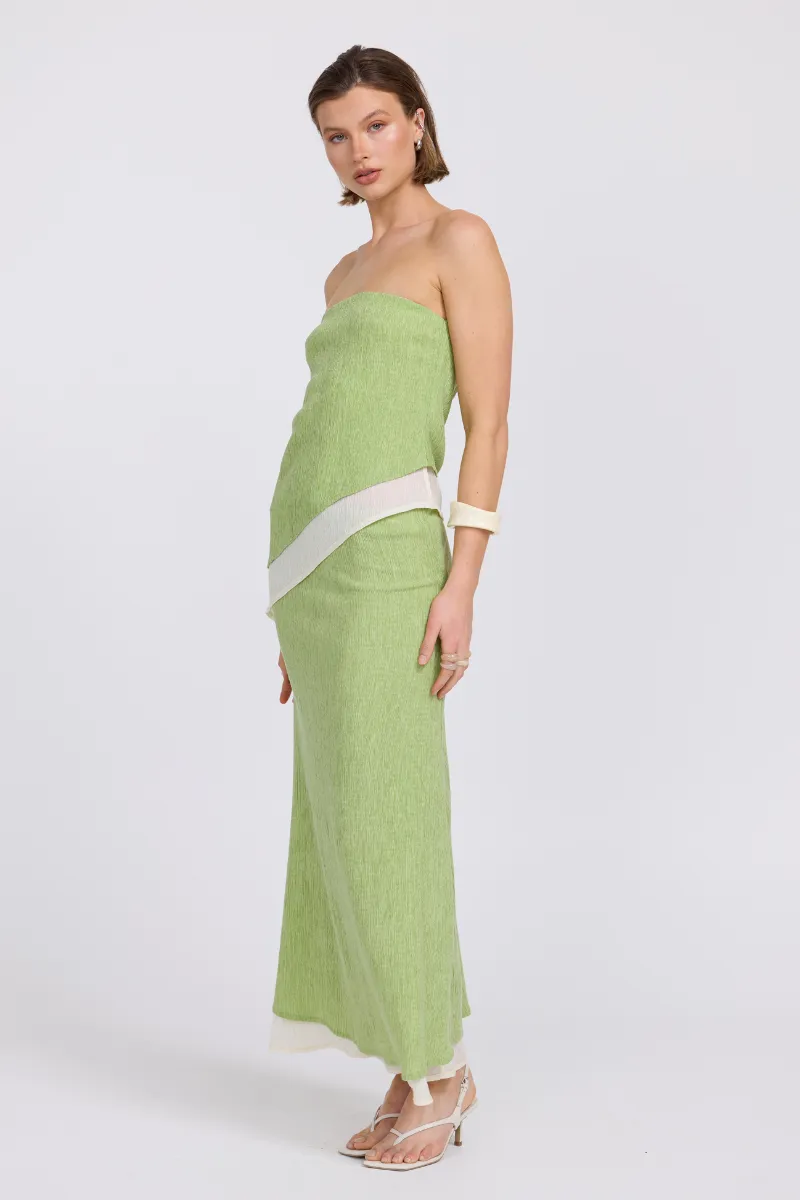 APERITIVO SKIRT - PISTACHIO/CREAM