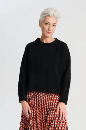 Aspen Knit Sweater Black in Alpaca