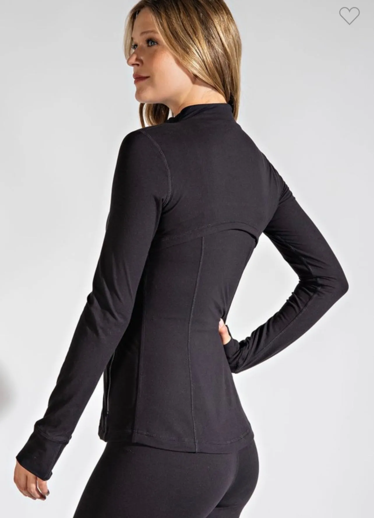 Athletic Wear!!! Black Butter Yoga Fabric Fitted Zipper Up Jacket- Matching Pants Available