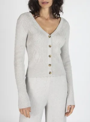 ATM Cotton Cashmere Mixed Stitch Cardigan