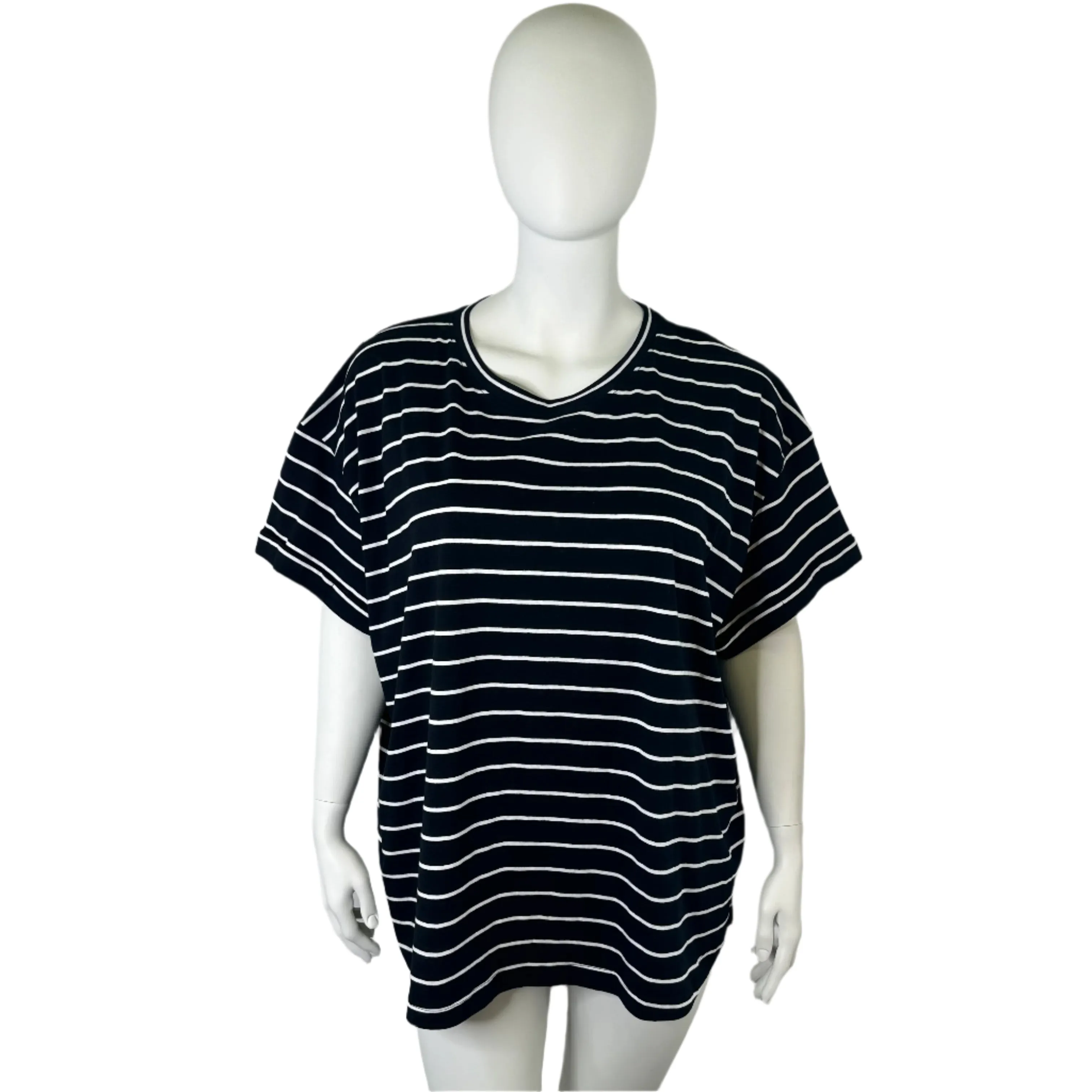 Avella Striped Short Sleeve Tee - Size 24