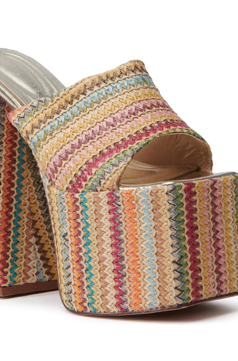 AZALEA WANG EMBERS MULTI CHUNKY PLATFORM SANDAL